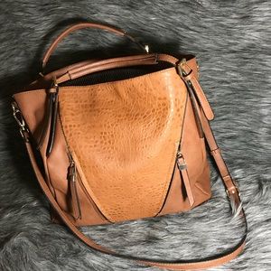 Brown Tote with Gold Tone Accents!